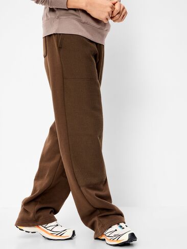 Old Navy Baggy Waffle-Knit Utility Sweatpants - Dark Walnut in Kuwait
