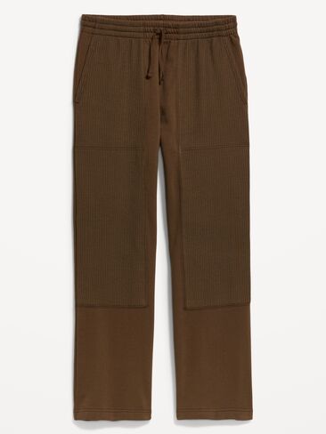 Old Navy Baggy Waffle-Knit Utility Sweatpants - Dark Walnut in Kuwait