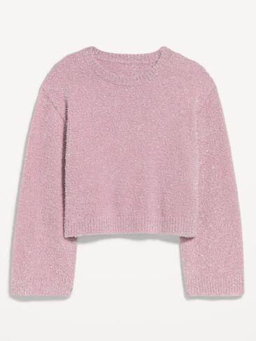 Old Navy Oversized Shine Crew-Neck Sweater - Rose Dawn in Kuwait