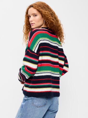 Old Navy Loose Wool-Blend Crew-Neck Sweater - Multi Stripe in Kuwait