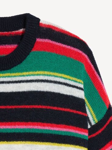 Old Navy Loose Wool-Blend Crew-Neck Sweater - Multi Stripe in Kuwait