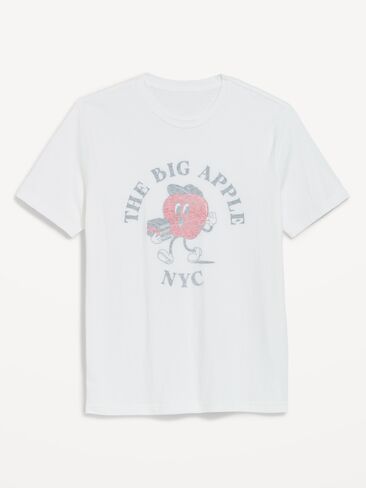 Old Navy Soft-Washed Crew-Neck Graphic T-Shirt - White Lilies in Kuwait