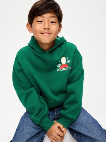 Old Navy Home Alone™ Oversized Gender-Neutral Pullover Hoodie for Kids - Java Fern in Kuwait