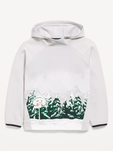 Old Navy Dynamic Fleece Pullover Hoodie for Boys - Basketball Gray in Kuwait