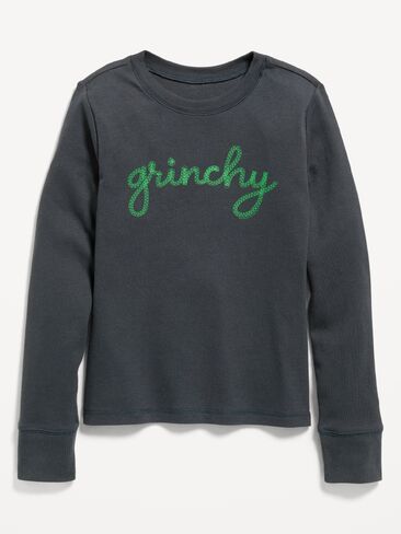 Old Navy Dr. Seuss™ Grinch Long-Sleeve Graphic T-Shirt for Girls - Grinchy in Kuwait