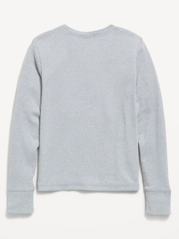 Old Navy Hello Kitty® Long-Sleeve Graphic T-Shirt for Girls - Heather Gray in Kuwait