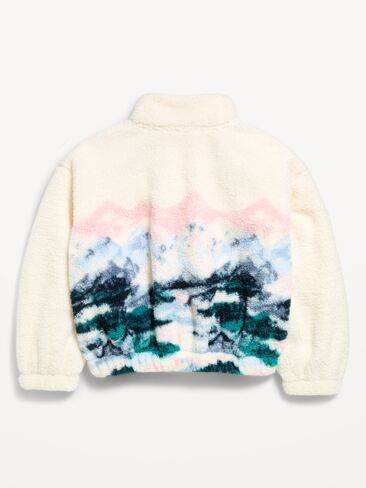 Old Navy Printed Oversized Sherpa Jacket for Girls - Ski Mountain in Kuwait