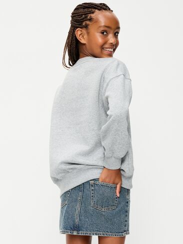 Old Navy Disney© Minnie Mouse Oversized Tunic Sweatshirt for Girls - Heather Gray in Kuwait