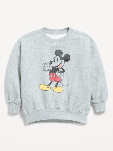 Old Navy Disney© Minnie Mouse Oversized Tunic Sweatshirt for Girls - Heather Gray in Kuwait