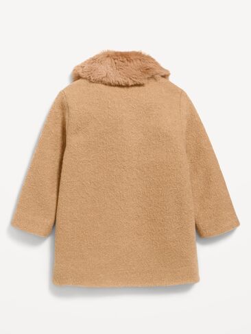 Old Navy Faux-Fur Collar Coat for Toddler Girls - Classic Camel in Kuwait
