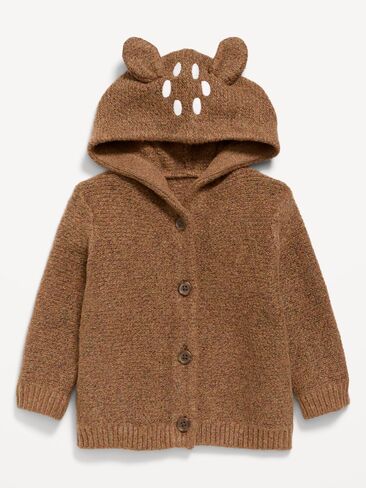 Old Navy Critter Hooded Cardigan Sweater for Baby - Toasted Pecan in Kuwait