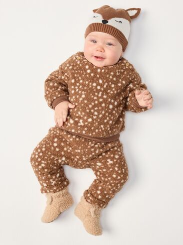 Old Navy Printed Sherpa Sweatshirt and Sweatpants Set for Baby - Oh, Deer! in Kuwait