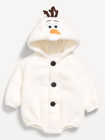 Old Navy Disney© Long-Sleeve Sherpa Hooded One-Piece Romper for Baby - Olaf in Kuwait