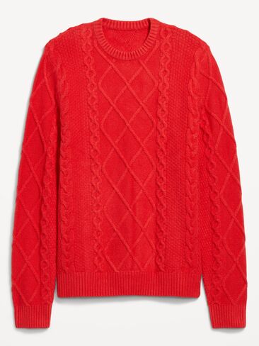 Old Navy Cable-Knit Crew-Neck Sweater - Scotty Red in Kuwait