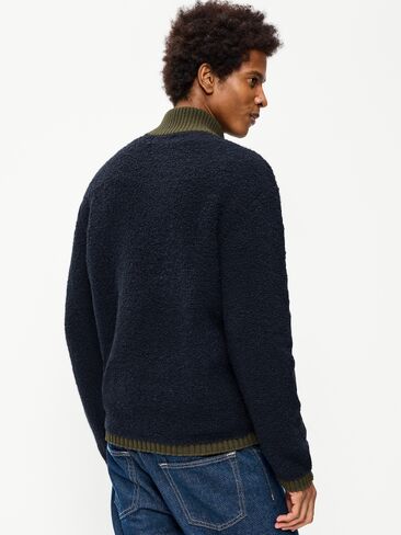 Old Navy Wool-Blend Snap-Button Pullover Sweater - In the Navy in Kuwait