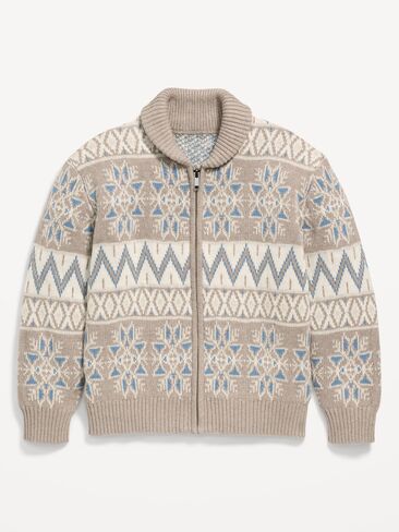 Old Navy Oversized Full-Zip Cardigan Sweater for Boys - Wrapping Paper in Kuwait
