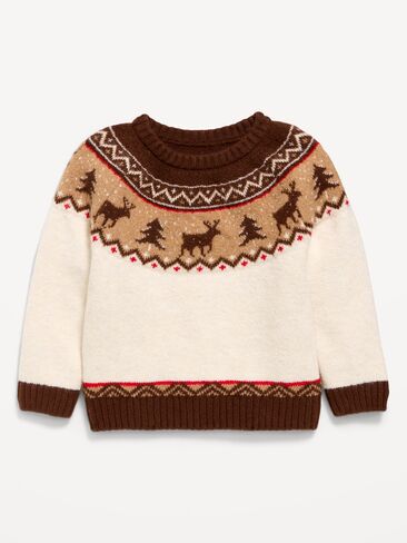 Old Navy SoSoft Oversized Fair Isle Sweater for Toddler Boys - Festive Fairisle in Kuwait