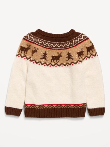 Old Navy SoSoft Oversized Fair Isle Sweater for Toddler Boys - Festive Fairisle in Kuwait