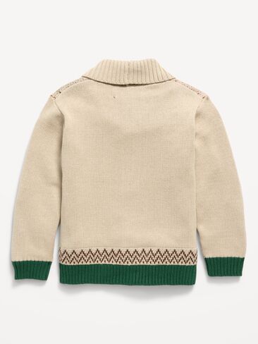 Old Navy Oversized Shawl-Collar Cardigan Sweater for Toddler Boys - Wish Bone in Kuwait