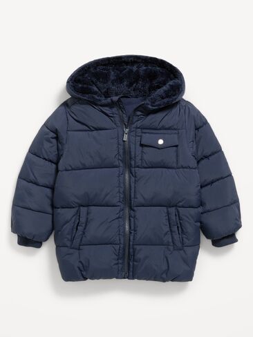 Old Navy Water-Resistant Hooded Parka Jacket for Toddler Boys - In the Navy in Kuwait