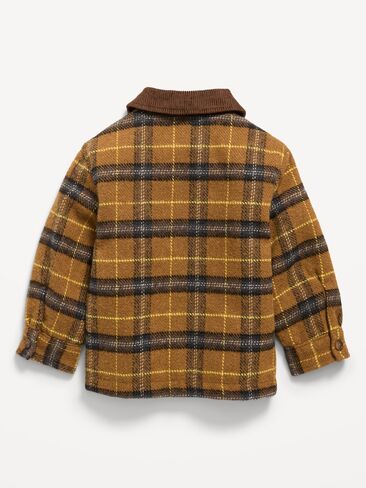 Old Navy Plaid Shacket for Toddler Boys - Holiday Brown Plaid in Kuwait