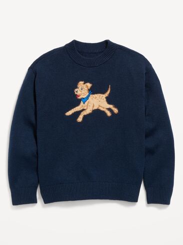 Old Navy SoSoft Oversized Graphic Sweater for Boys - Obscure Night in Kuwait