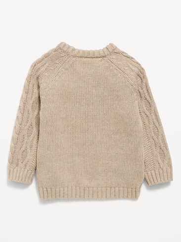 Old Navy Unisex Cable-Knit Sweater for Baby - Mushroom in Kuwait