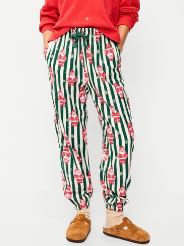Old Navy Flannel Pajama Joggers for Women - Santa Stripes (Match the Fam!) in Kuwait