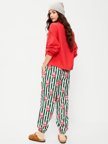 Old Navy Flannel Pajama Joggers for Women - Santa Stripes (Match the Fam!) in Kuwait