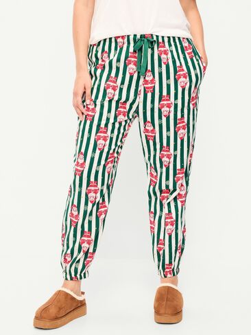Old Navy Flannel Pajama Joggers for Women - Santa Stripes (Match the Fam!) in Kuwait