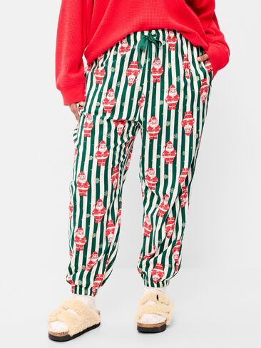 Old Navy Flannel Pajama Joggers for Women - Santa Stripes (Match the Fam!) in Kuwait