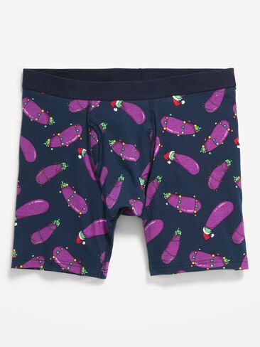 Old Navy Soft-Washed Boxer Briefs -- 6.25-inch inseam - Xmas Medley/Blue in Kuwait