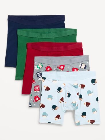 Old Navy 5-Pack Soft-Washed Boxer Briefs -- 6.25-inch inseam - Coffee Break in Kuwait