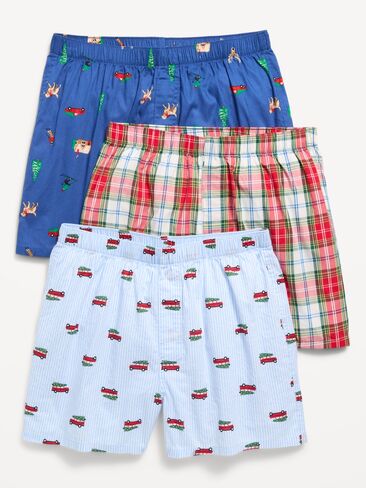 Old Navy Printed Boxer Shorts 3-Pack - Holiday Getaway in Kuwait