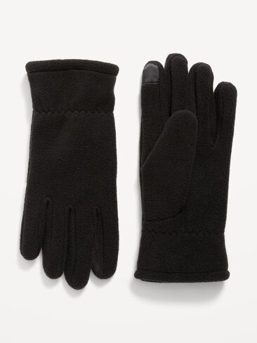 Old Navy Microfleece Gloves for Men - Black Jack in Kuwait