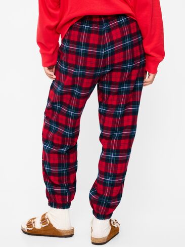 Old Navy Flannel Pajama Joggers for Women - Red Plaid (Match the Fam!) in Kuwait