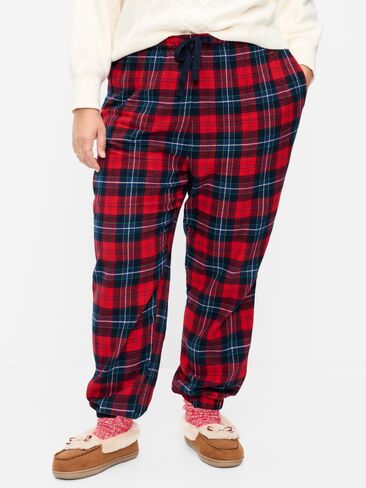 Old Navy Flannel Pajama Joggers for Women - Red Plaid (Match the Fam!) in Kuwait