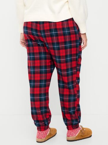 Old Navy Flannel Pajama Joggers for Women - Red Plaid (Match the Fam!) in Kuwait