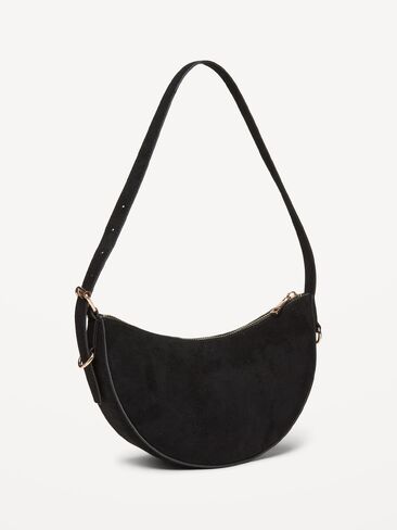 Old Navy Faux-Suede Mini Crescent Bag - Black Jack in Kuwait