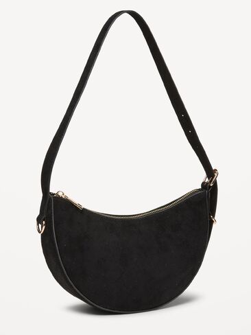 Old Navy Faux-Suede Mini Crescent Bag - Black Jack in Kuwait
