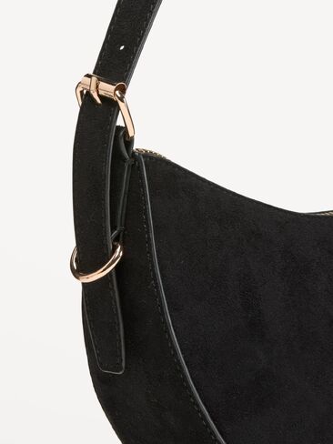 Old Navy Faux-Suede Mini Crescent Bag - Black Jack in Kuwait