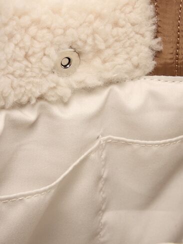 Old Navy Active Puffer Sherpa-Lined Mini Tote - Palomino in Kuwait