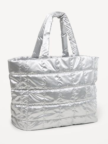 Old Navy Active Puffer Large Tote - Silver in Kuwait