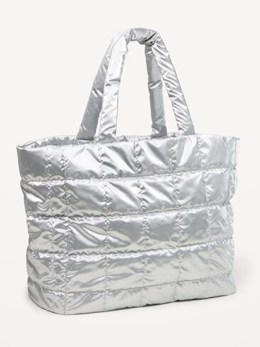 Old Navy Active Puffer Large Tote - Silver in Kuwait