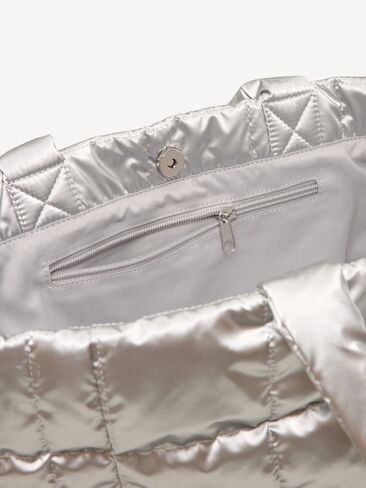 Old Navy Active Puffer Large Tote - Silver in Kuwait