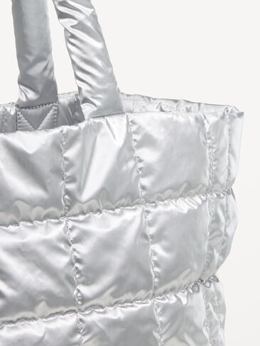 Old Navy Active Puffer Large Tote - Silver in Kuwait