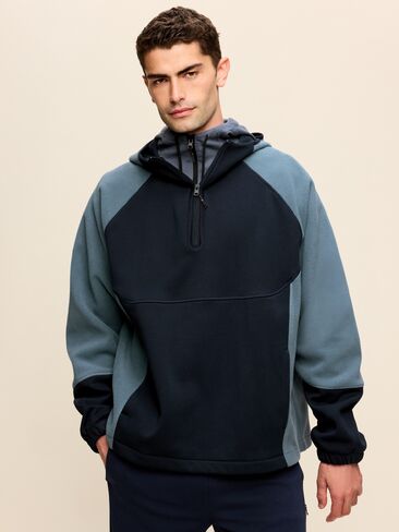 Old Navy Sherpa Quarter-Zip Hooded Jacket - In the Navy in Kuwait
