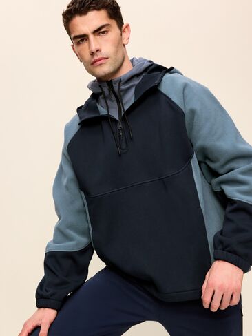 Old Navy Sherpa Quarter-Zip Hooded Jacket - In the Navy in Kuwait