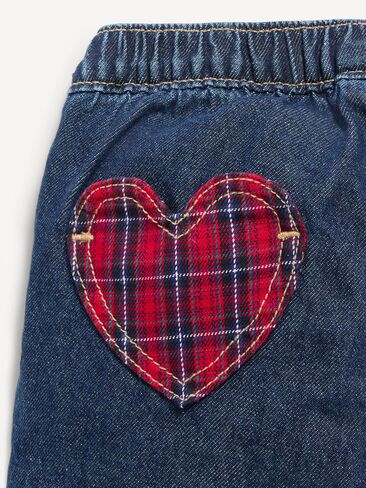Old Navy Pull-On Wide-Leg Ruffled Jeans for Toddler Girls - Dark Wash in Kuwait