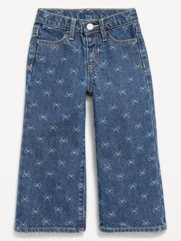 Old Navy Printed Super Baggy Wide-Leg Jeans for Toddler Girls - Bows in Kuwait